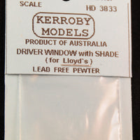 Kerroby Models - HD 3833 - Driver Window with Shade (for Lloyd's)