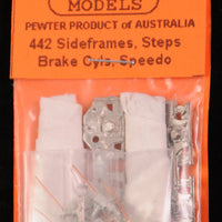 Kerroby Models - HDD 016 -  442 Class Sideframes, Brake Cylinder, Steps, Speedo
