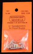 Kerroby Models - HDD 020 -  12 Speedometers for Diesel Bogies