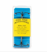 HMA 2143 Pack of two Double Yard Lamps and plug in bases (REMOVABLE) HO HAND MADE ACCESSORIES.