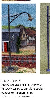 HMA 3144-Y O SCALE STREET LIGHT AND BASE FOR RAILWAY O SCALE LAYOUTS