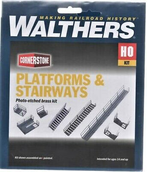 WALTHERS: PLATFORM & STAIRWAYS KITS #933-2939 ETCHED BRASS KIT HO