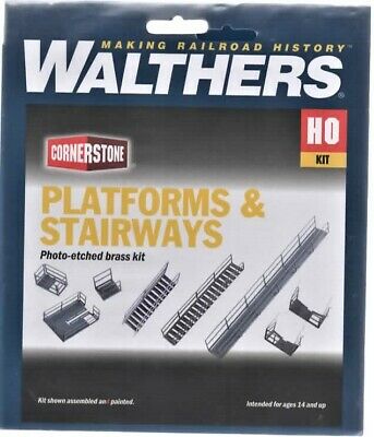 PLATFORM STAIRWAYS KITS -933-2939 ETCHED BRASS KIT HO Walthers