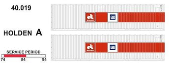 SDS Models 40' ft Holden Jumbo Containers: Twin Packs A; (40.019)