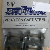 VR 40 ton Cast Steel Bogies, with square axle box lid Disc wheels - Steam Era Models  B1d