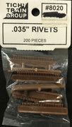 TICHY TRAIN GROUP : #8020 .35' RIVETS 200 PCS