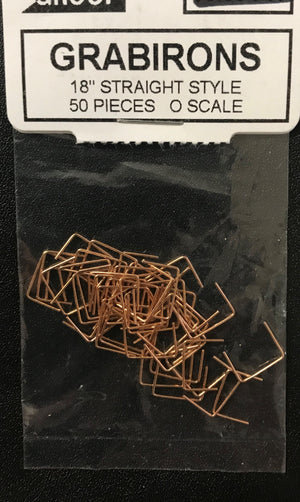 TICHY TRAIN GROUP: #2002 GRABIRONS 18" STRAIGHT STYLE   50PCS  O SCALE