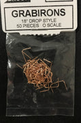 TICHY TRAIN GROUP : #2001 GRABIRONS 18"DROP STYLE   50PCS  O SCALE