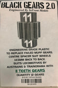 GEARS with 11 teeth to suits locomotives by AUSTRAINS & TRAINORAMA with eleven teeth gears, INFRONT MODELS. Qty, 12