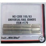 Atlas: 170 METAL RAIL JOINERS (48) HO-CODE 100/83, N/SILVER