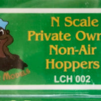 002 LCH FIVE HOPPER PACK COAL HOPPERS SOUTH MAITLAND COAL FEILDS PRIVATE OWNER NON-AIR HOPPERS. GOPHER MODELS N Scale.
