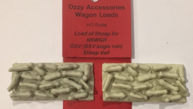 OZZY DETAILING PARTS -  LOAD OF SHEEP FOR GSV 4 Wheeler and Bogie BSV Wagons a set of two. Made in Australia,