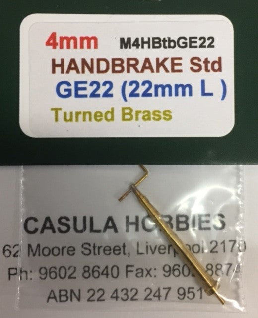 Tender Handbrake GE22 (22 mm long Machined brass) M4HBTBGE22 MARKITS