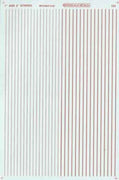 MICROSCALE 91115. pin Striping Red Striping - 1" and 2" inch Widths (formerly 87-124-5).  HO scale