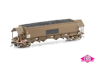NCH-74 NHTF COAL HOPPER, WAGON GRIME WITH PATCH JOB, 4 CAR PACK AUSCISION MODELS*