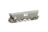 NGH-26 NGPF GRAIN HOPPER, WITH GROUND OPERATED LIDS - WAGON GRIME WITH WHITE FREIGHT RAIL GRAIN LOGOS - 4 CAR PACK AUSICISION*