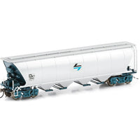 NGH-40 WTY GRAIN HOPPER, WITH ROOF WALK WAY - PTC BLUE/SILVER WITH BLACK/BLUE L7 LOGOS - 4 CAR PACK AUSCISION *