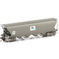 NGH-42 NGTY GRAIN HOPPER, WITH ROOF WALK WAY - WAGON GRIME WITH PTC BLACK/BLUE L7 LOGOS - 4 CAR PACK AUSCISION *