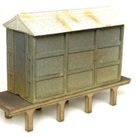 DET017 - RELAY HUT - NSW Asbestos & Cast Concrete 3 Panel Relay Hut kit by InFront Models HO