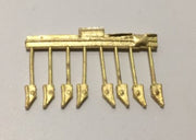 #67 Brake Shoes for 4 Wheel goods Wagon, Ozzy Brass