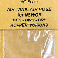 BCH 93B - AIR TANK & AIR HOSES for BCH & goods wagon NSWGR - Ozzy Brass #93B