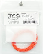 TCS #1210 DCC WIRE ORANGE : 10ft - 32AWG - Orange Wire