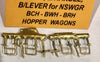 BCH #93D - STEPS & STAR BRAKE & LEVER  for BCH & goods wagon NSWGR. Ozzy Brass. #93D