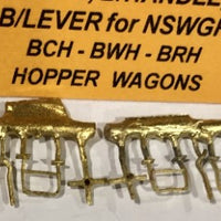 BCH #93D - STEPS & STAR BRAKE & LEVER  for BCH & goods wagon NSWGR. Ozzy Brass. #93D