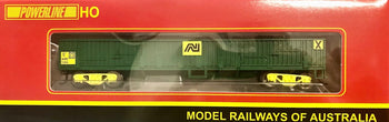 AOBX-531R  Bogie Open Wagon AN Green HO Scale.PD-604B Powerline Models
