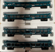 AUTO CAR CARRIER PK2 NSWR/PTC BNX 4 CAR Pk BNX34535, BNX34549, BNX34580, BNX34579 Original 1973 PTC Blue Set Casula Hobbies Model Railway's Ready to Run Models.
