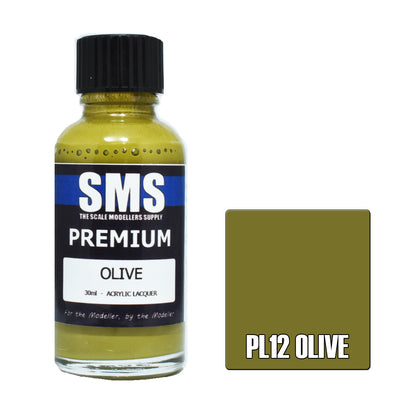SMS - PL012- Premium Olive  30ml Acrylic Paint
