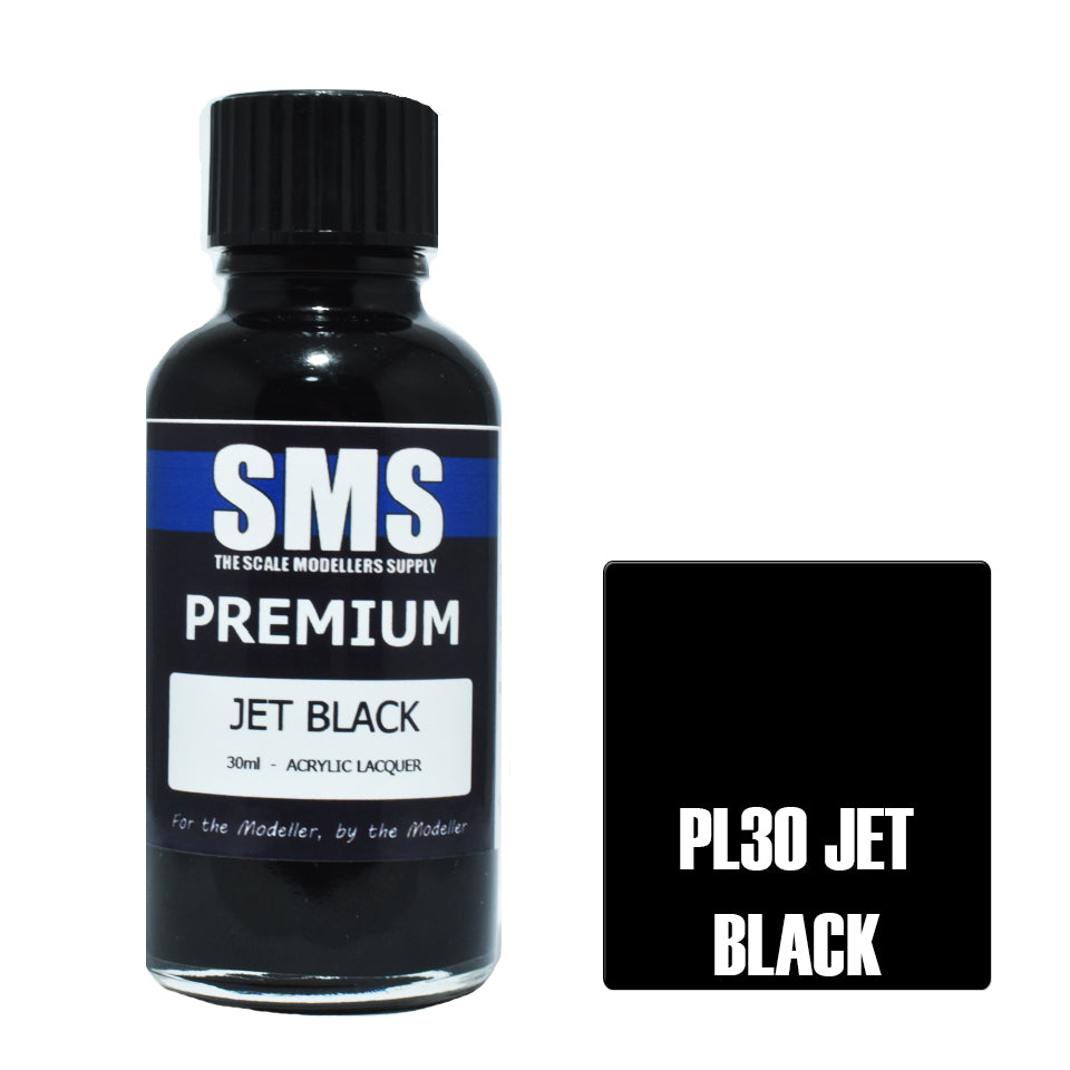 SMS - PL30- Premium Jet Black  30ml Acrylic Paint
