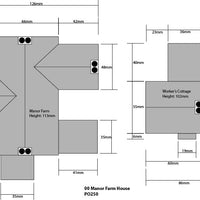 Metcalfe - Manor Farm House -  OO/HO  Ready Cut Card Kits