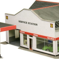 Metcalfe - Service Station -  OO/HO  Ready Cut Card Kits