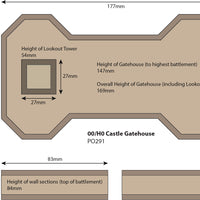 Metcalfe - Castles - Gatehouse -  OO/HO  Ready Cut Card Kits