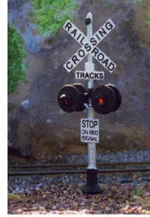 HMA 2105-R RAILROAD CROSSING LIGHT HO HAND MADE ACCESSORIES.