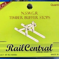 Rail Central: RC 1005B3 NSWGR TIMBER BUFFER STOPS with BUFFER HEADS two in a pack.