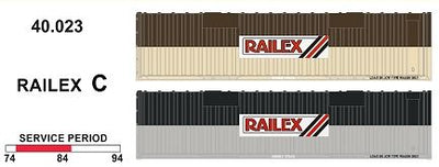 SDS Models: 40' Jumbo Containers: Twin Packs: Railex C : 40.023