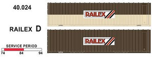 SDS Models: 40' Jumbo Containers: Twin Packs: Railex D : 40.024