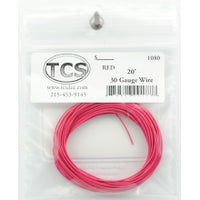TCS #1080 : 20' 30AWG Red Wire