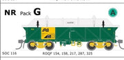 ROQF Concentrate Wagon with covers pack G SOC116 NR pack contains 5 models AUSTRAINS NEO.