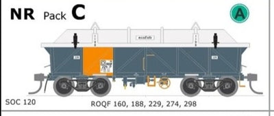 ROQF Concentrate Wagon with covers pack C SOC120 NRC pack contains 5 models AUSTRAINS NEO,