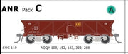 AOQY Concentrate Wagon RED, pack C SOC110 ANR pack contains 5 models AUSTRAINS NEO.