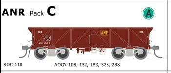 AOQY Concentrate Wagon RED, pack C SOC110 ANR pack contains 5 models AUSTRAINS NEO.