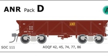 AOQY Concentrate Wagon RED, pack D SOC111 ANR pack contains 5 models AUSTRAINS NEO.