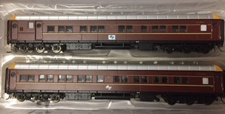 SI-201b On Track Models: MFH2707 & MFA2714 NSWGR Supplementary Interurban Two Car Set DEEP INDIAN RED WITH L7 LOGO 70's/80's
