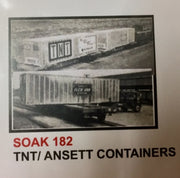 182 HO DECAL for TNT, ANSETT FLEXI-VAN, MIX SET CONTAINER - SOAK