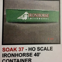 SOAK 37 Decal for 40 ft Container "IRONHORSE"  HO