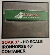 037 HO DECAL for 40 ft Container "IRONHORSE"   - SOAK