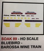 089 HO DECAL for the BAROSSA WINE TRAIN SOUTH AUSTRALIA Railways - SOAK